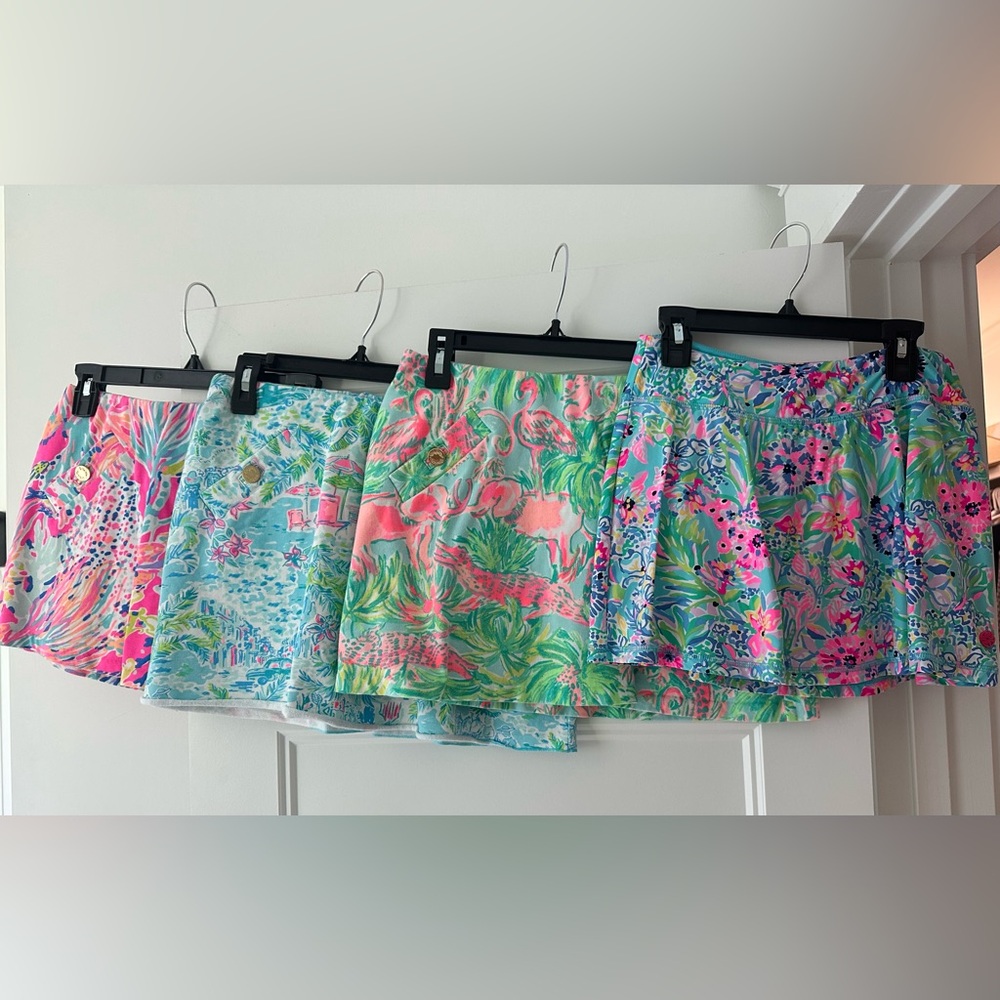 Lilly Pulitzer XS skorts, lot of 4